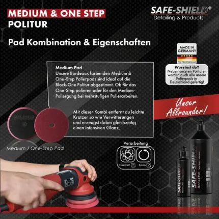 safe shield ultra soft finish polierpad 125mm